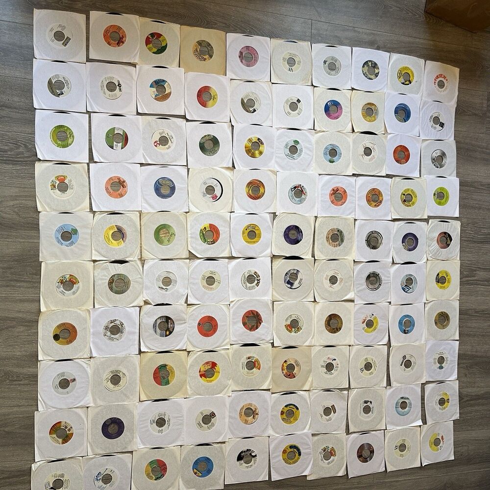 LOT of 100 Jamaican Reggae Dancehall Vinyl Records 45rpm 7 Inch New MINT